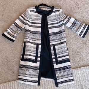 Fashionable black and white jacket